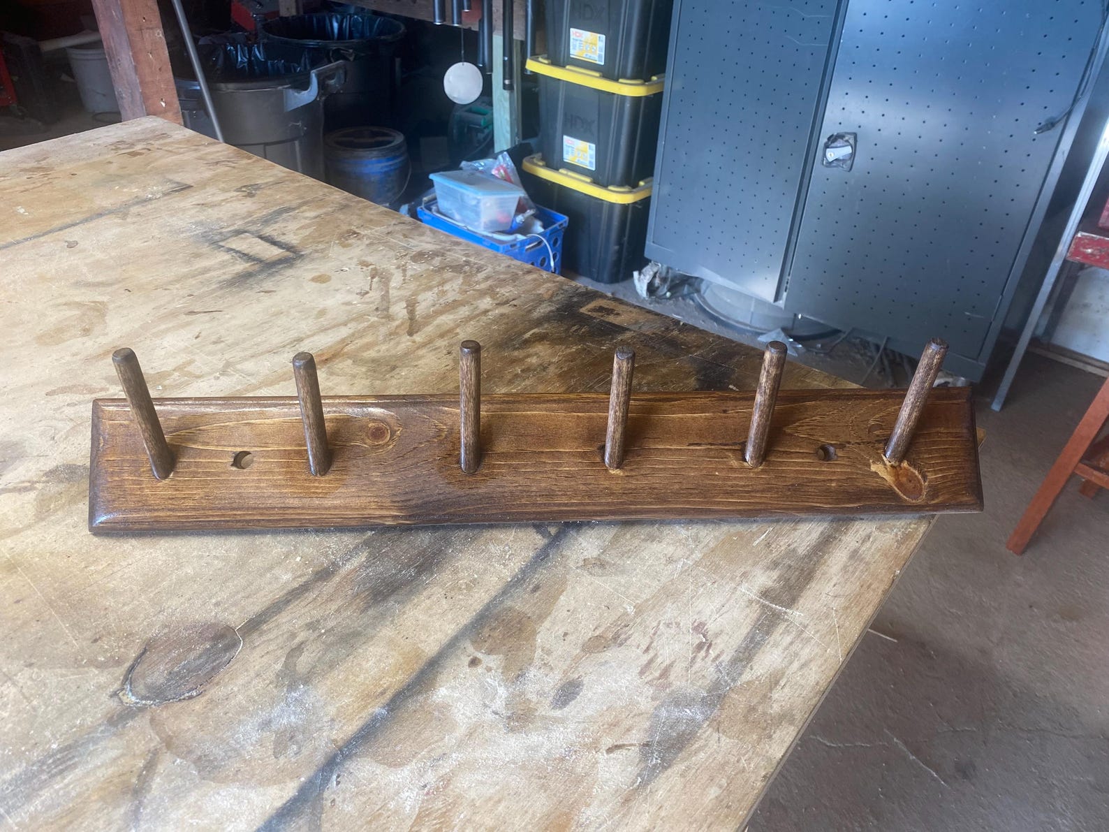 Handmade Wooden 6 Hook Hat, Coat or Towel Rack - Etsy