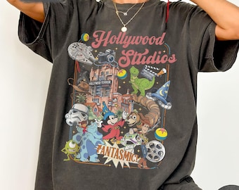 Comfort Colors Disney Hollywood Studios Shirt, Retro Mickey & Friends Hollywood Tower tee, Disney Toy Story Shirt,Star Wars Shirt,WDW shirt.