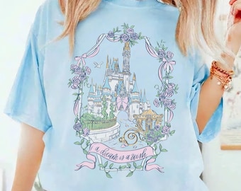 Comfort Colors Retro Walt Disney World Shirt, Magic Kingdom Shirt, Disneyworld Shirt, Magical Castle Shirt, Disney Trip Tee, Disney Vacation