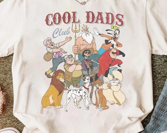 Cool Dads Club Shirt, Retro Disney Fathers Tee, Goofy Mufasa King Triton Apparel, Magic Kingdom Family Vacation Trip, Best Papa Gifts Mens.