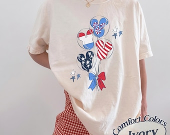 Vintage Disney Balloon 4th of July Flag Shirt,Patriotic Disney Tee,USA 250th Anniversary United States Of America, 4th of July Shirt,WDW Tee