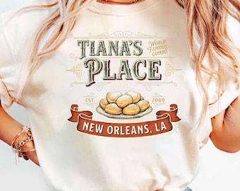 Vintage Princess and The Frog Tiana's Place World Famous Gumbo Shirt,New Orleans Princess Tiana,Magic Kingdom Shirt,Disneyland trip shirt.