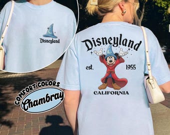 Disney Fantasia Vintage Comfort Colors Tee, Sorcerer Mickey Retro Shirt, Classic Walt Disney Fantasy Shirt, Perfect Disneyland Vacation Tee.