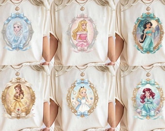 Coquette Bow Disney Princess Vintage Shirt, Belle Ariel Elsa Cinderella, Magic Kingdom Magical Castle Tee, Walt Disney Disney Girl Trip Tee.