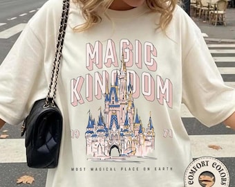 Retro Magic Kingdom Comfort Colors Shirt, Walt Disney World Shirt, Disneyworld Shirt, Magical Castle Shirt, Disney Trip Tee, Disney Vacation