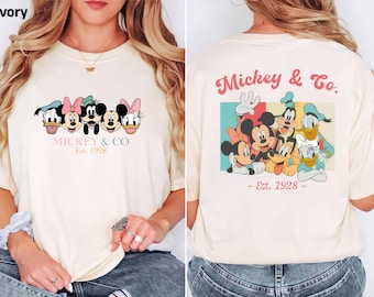 Retro Mickey & Co 1928 Comfort Colors Shirt,Retro Mickey and Friends Shirt,Retro Disney Trip Shirt,Disney Family Vacation Shirt,WDW shirt.