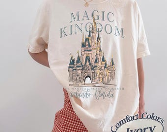 Retro Magic Kingdom Comfort Colors Shirt, Walt Disney World Shirt, Disneyworld Shirt, Magical Castle Shirt, Disney Trip Tee, Disney Vacation