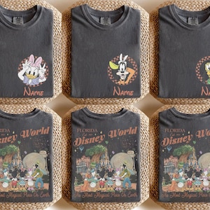 Custom Disneyworld Mickey And Friends Shirts, Custom Name Disney Family Shirts, Magic Kingdom shirt, Disney trip shirt, Family Vacation tee. afbeelding 2
