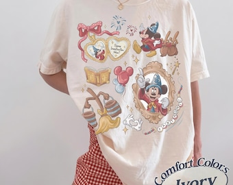 Vintage Sorcerer Mickey Shirt,WDW shirt,Comfort Colors Fantasia Disney T-Shirt,Fantasmic Show Shirt,Disney Parks Trip Tee,Disneyworld shirt.