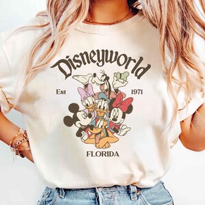 Retro Disneyworld Florida Comfort Color Shirt, Disneyworld Est 1971 Shirt, Mickey And Friends Shirt, Disney Vacation Tee, Walt Disney World. image 1