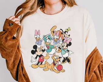 Retro Mickey & Co 1928 Comfort Colors Shirt,Disneyland Tee,Disneyworld Shirt,Mickey And Friends Family Shirt, Disney Gift,Disney trip shirt.
