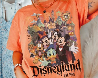 Comfort Colors Retro Disneyland Halloween California Shirt, Mickey and Friends Tee, Disney Trip Family Hallowween Shirt, Spooky Season, WDW.