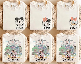Comfort Colors Personalized Walt Disneyland Shirt, Custom Name Disney Shirt, Magic Kingdom Shirt, Disneyland Trip shirt, Disney Family Shirt