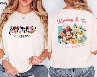 Retro Mickey & Co 1928 Comfort Colors Shirt,Retro Mickey and Friends Shirt,Retro Disney Trip Shirt,Disney Family Vacation Shirt,WDW shirt.
