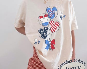 Vintage Disney Balloon 4th of July Flag Shirt,Patriotic Disney Tee,USA 250th Anniversary United States Of America, 4th of July Shirt,WDW Tee