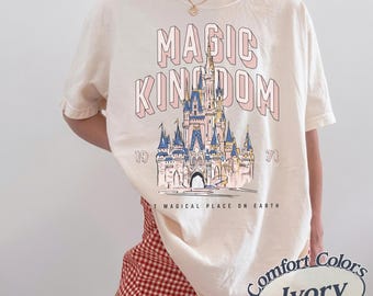 Retro Magic Kingdom Comfort Colors Shirt, Walt Disney World Shirt, Disneyworld Shirt, Magical Castle Shirt, Disney Trip Tee, Disney Vacation