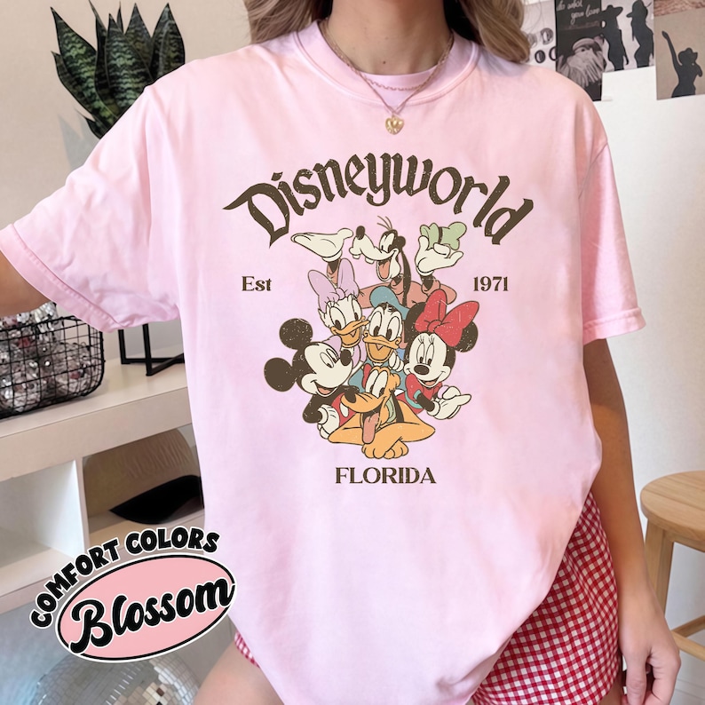 Retro Disneyworld Florida Comfort Color Shirt, Disneyworld Est 1971 Shirt, Mickey And Friends Shirt, Disney Vacation Tee, Walt Disney World. image 2