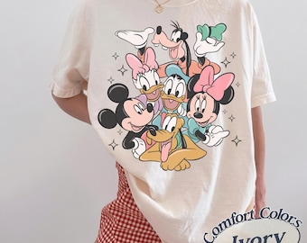 Retro Mickey & Co 1928 Comfort Colors Shirt,Disneyland Tee,Disneyworld Shirt,Mickey And Friends Family Shirt, Disney Gift,Disney trip shirt.