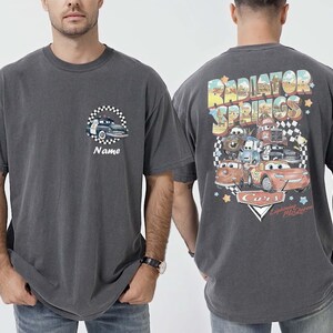 Custom Name Disney Cars Shirt, Pixar Lightning McQueen Tee, Tow Mater, Doc Hudson, Radiator Springs Shirt, Disney Family Trip Tee, WDW Shirt image 6