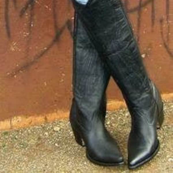 Tall Cowboy Boots Etsy