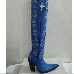 Knee high cowboy boots mens clearance