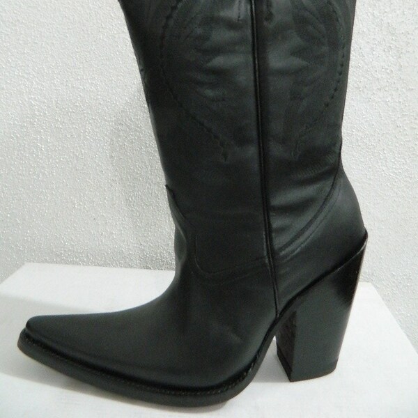 Mens High Heel Cowboy Boots Etsy