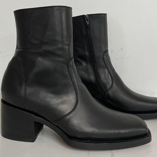 Mens Dress Ankle Boots 2.5 Inch Heels 