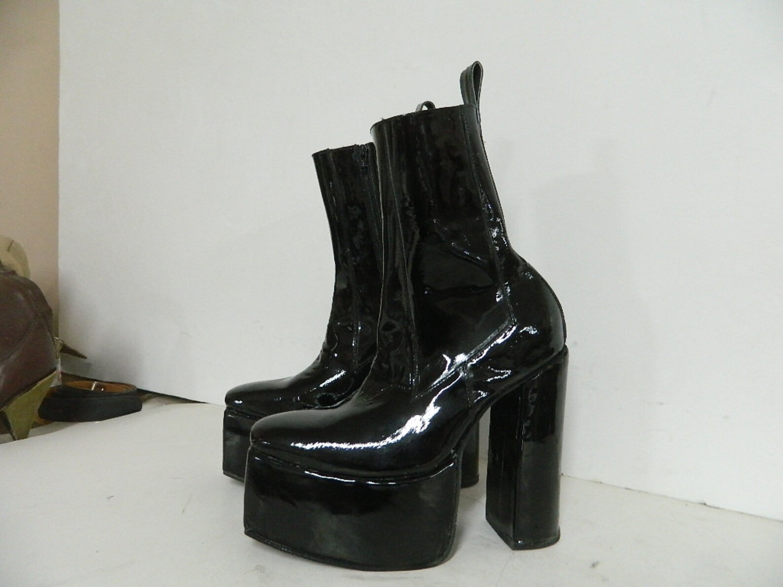 very tall platform boots