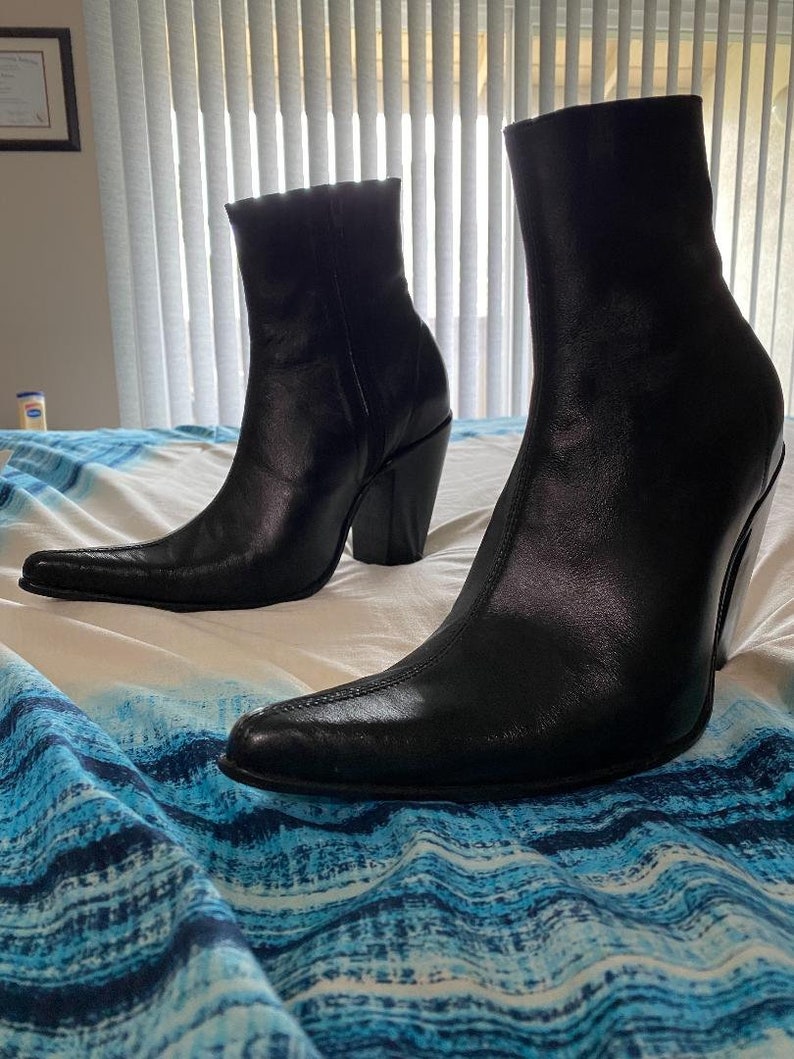Men Made to order ankle boots made to your size in soft leather and leather soles and heels