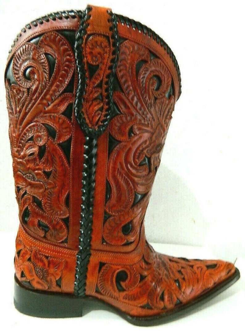 tooled western boots