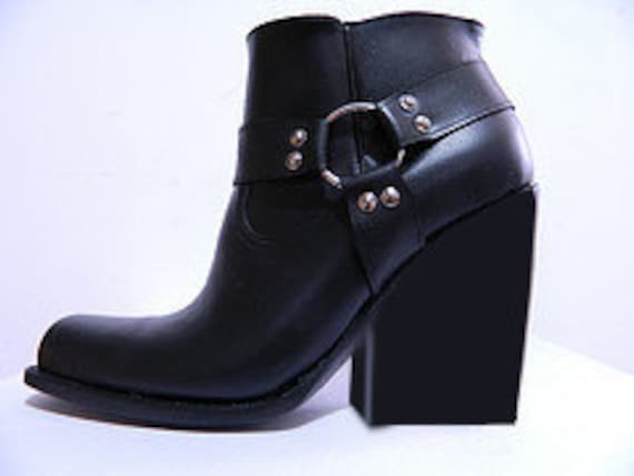 kitten heel leopard booties