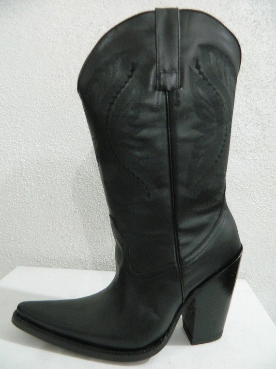 MEN Made to order vowboy boots Sharp toe 5 inch heels mens size cowboy boots