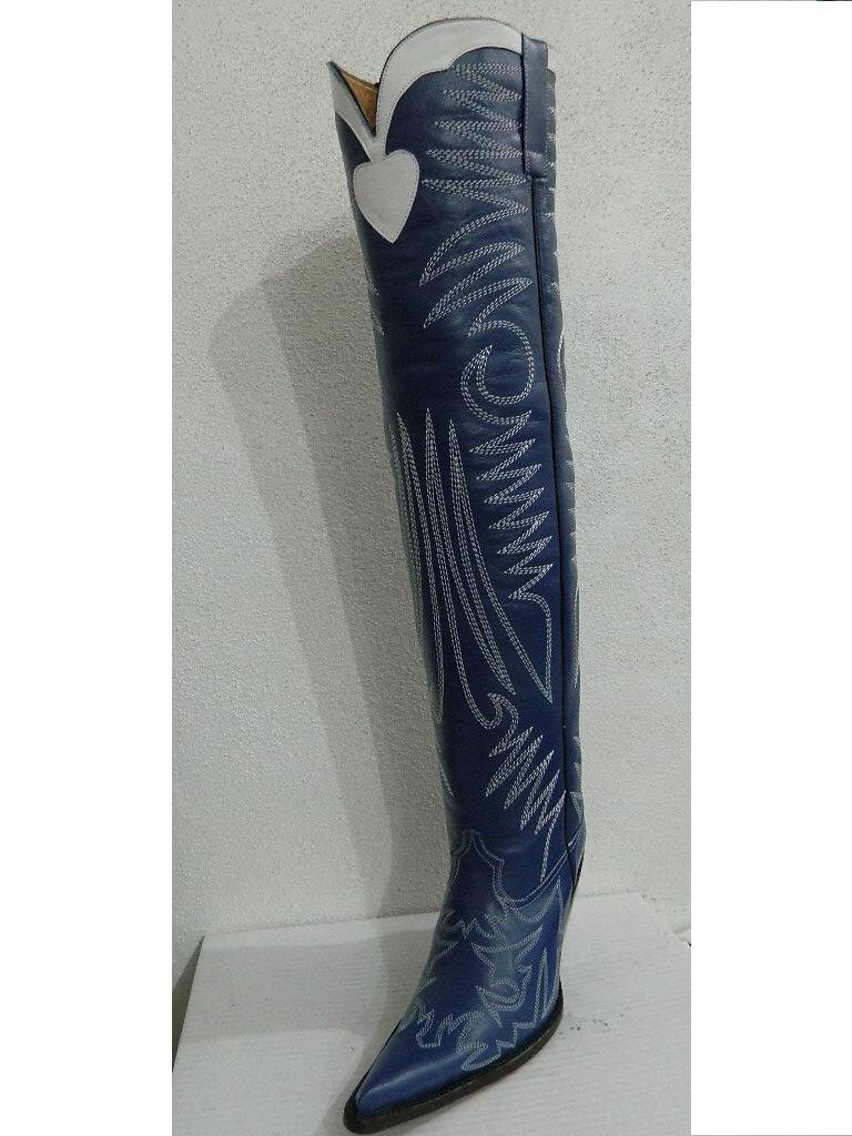Crotch High Cowboy Boots 37 Tall Shaft Men High Heels up Etsy