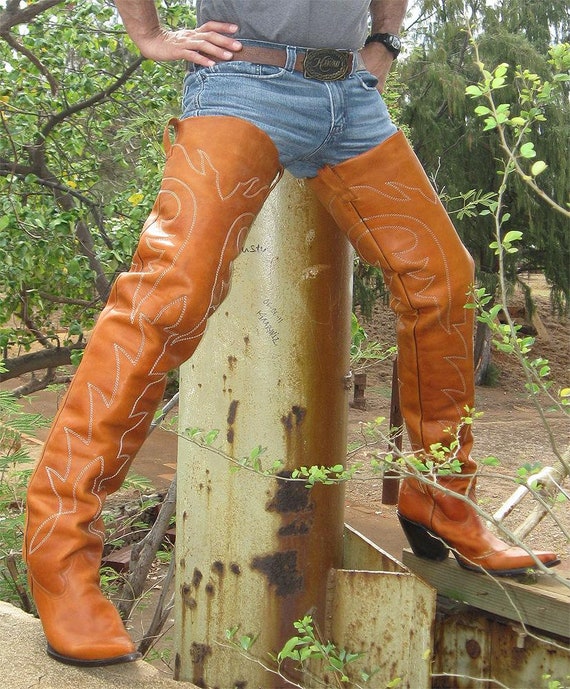 Mens Thigh High Cowboy Boots
