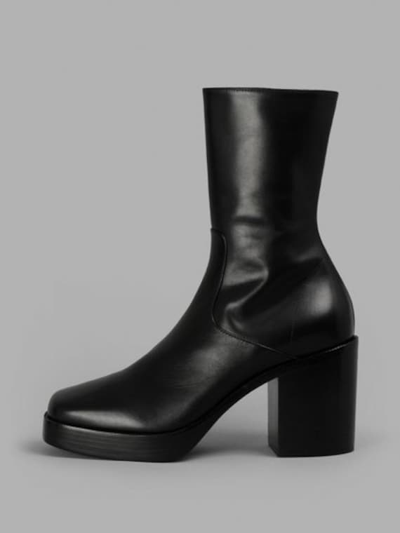 square toe boots heels