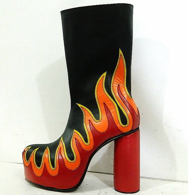 Flame Platform Boots Men Sizes 