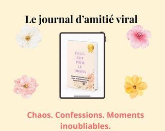 Journal d’Amitié Deluxe à Remplir | Cadeau Meilleure Amie | PDF Interactif avec Défis & Prompts | Galentine’s Day