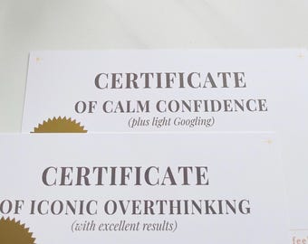 Funny Valentine’s Gift for Couples - His & Hers Certificate Set