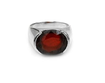 Natural Ruby  Men's Sterling Silver 925 Jewelry