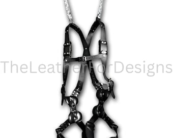Cowhide Leather Sling Swing, Adjustable Support Harness, Couples Play Accessory