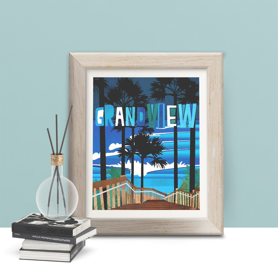 Encinitas Art Grandview Beach Print Etsy