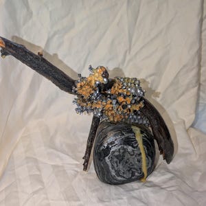 Escultura Ramas Danzantes - Madera, Aluminio y Cobre sobre Roca / Arte Orgánico / Pieza Exclusiva