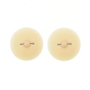 Silicone Pierced Raised Nipple Covers : Reusable Adhesive Breast Petals