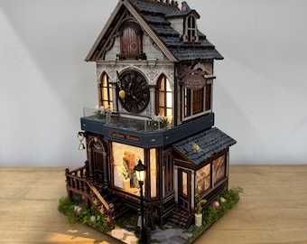 Reloj de cuco retro mecánico 3D de madera, decoración del hogar, regalo para adultos, regalo de San Valentín, regalo para él, lámpara de lectura de noche.