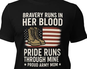 Proud Army Mom Christmas Shirt | Military Mom Thanksgiving Gift | Patriotic Family Tee for Women | Female Soldier Mom Gift