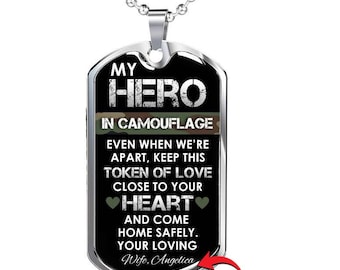 Personalisierte Dog Tag Halskette für Männer, Benutzerdefinierte Name Military Dog Tags, Armee Halskette, Mann Geschenk, Weihnachtsgeschenk für Ihn