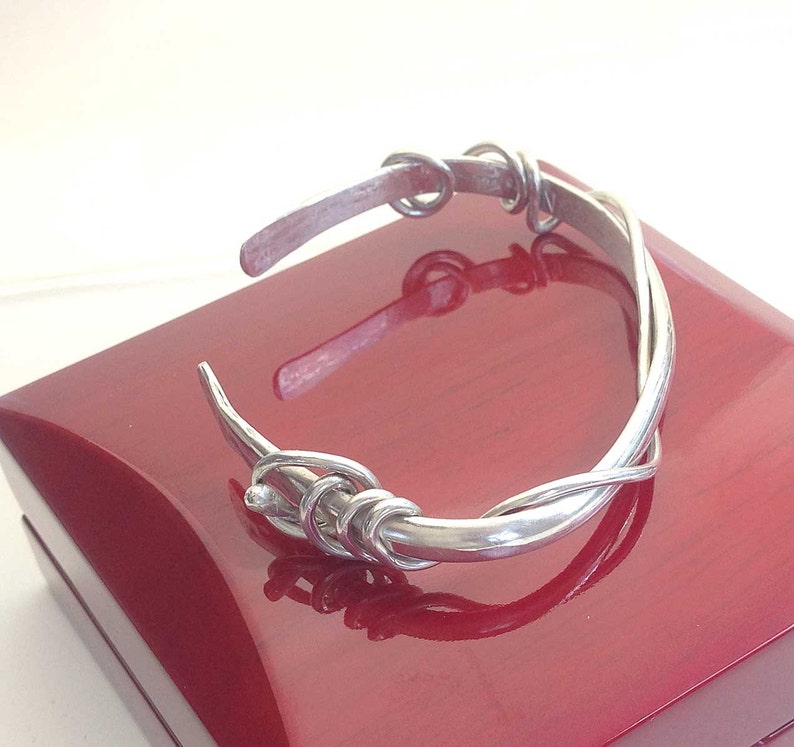 Unisex Bracelet Metalsmith Gift for Her Silver Thin Cuff Hand Wrought Heavy Oval Sterling Silver Cuff Hand Made Forged Hammered