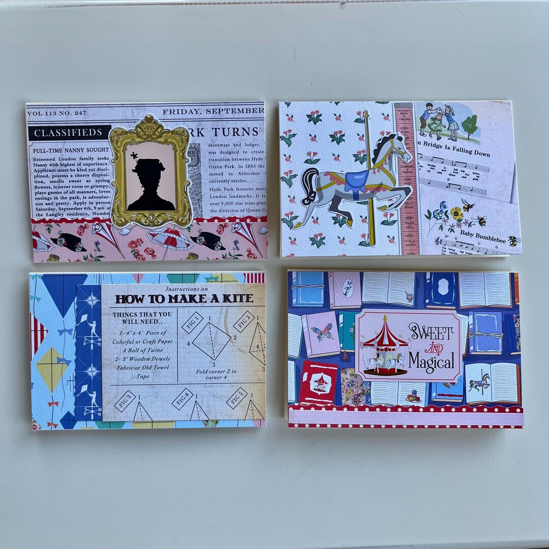 Mary Poppins Cards-practically Perfect Nanny Cards - Etsy