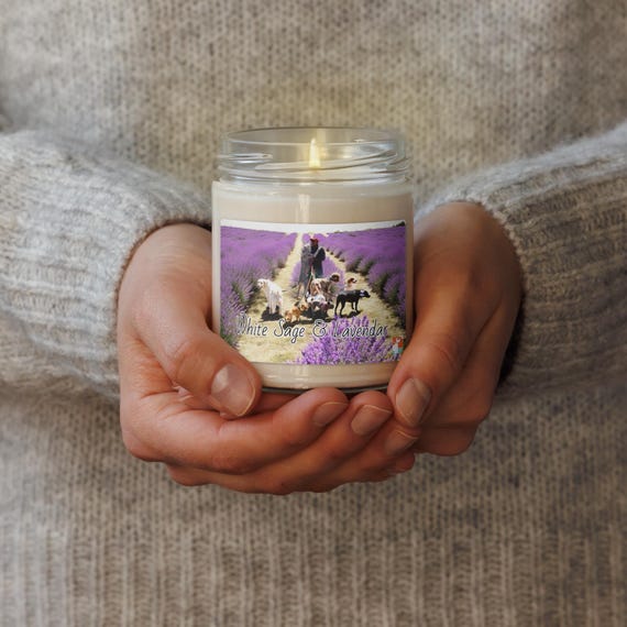 White Sage and Lavender Scented soy candle