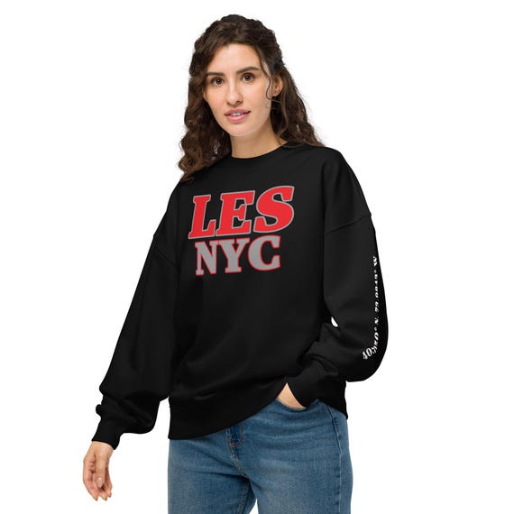 LES NYC Unisex organic oversized sweatshirt Lower East Side New York City